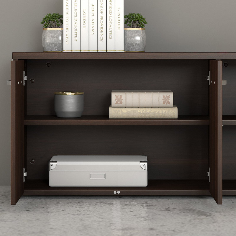 Kathren 60'' Wide 2 - Shelf Credenza, Black Walnut