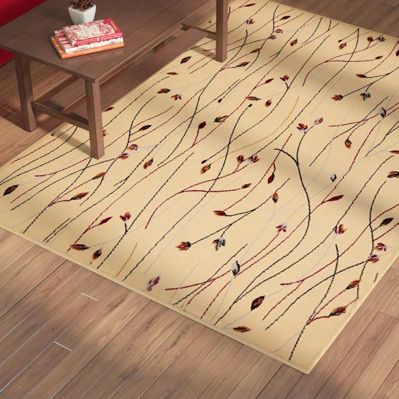 Floral Area Rug, Rectangle 160 x 221cm