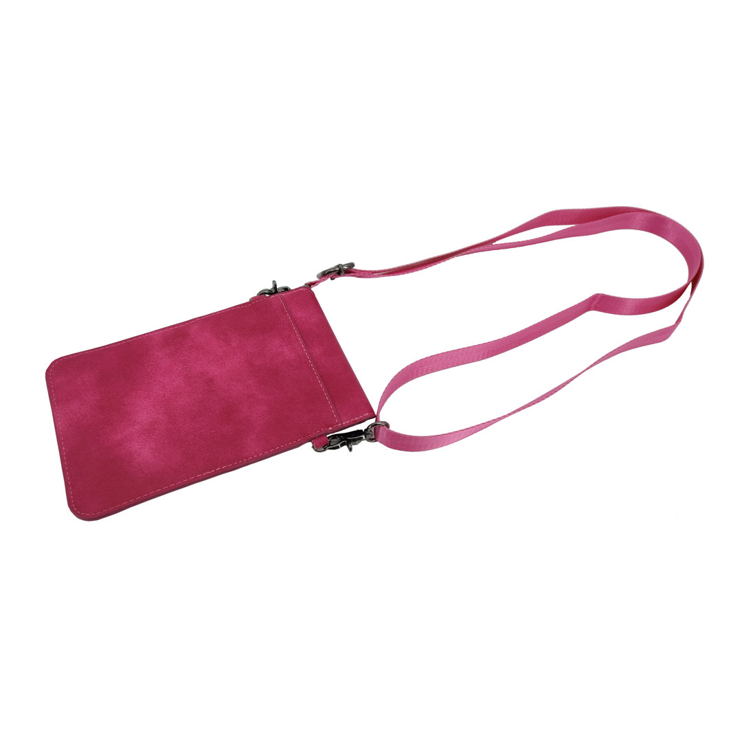 Cell Phone Purse Shoulder Bag Women Girl Sythetic Suede Leather Handbag with Adjustable FixtureDisplays 