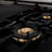 ZLINE Autograph Edition 48 in. 6.0 cu. ft. Legacy Dual Fuel Range with 7 Burner Gas Cooktop and 2 Electric Ovens in Stainless Steel with Black Matte Doors-96196285