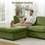  Canapé modulaire rembourré en forme de L à 4 places 118,5 po avec repose-pieds 118,5 po-494962438-494962436