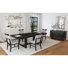 Pinnacle 5PC Standard Height Dining Set in Charcoal-Table and Four Chairs