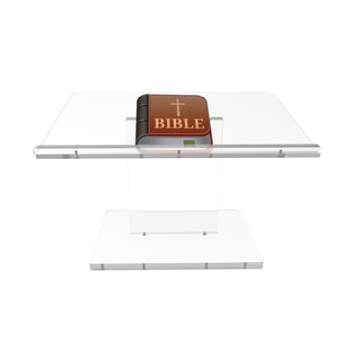 Pupitre de table en acrylique Fixtureisplays®, podium transparent, pupitre d'église 119787 - Podium assemblé
