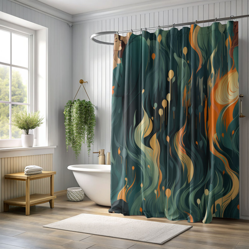Embrace Art - Premium Shower Curtain, 74"H x 71"W
