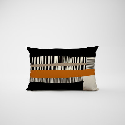 Housse et insert de coussin rectangulaire intérieur / extérieur en polyester / mélange de polyester Chamu