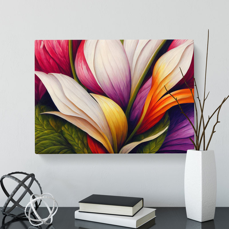 Magnificent Flowers - Wrapped Canvas Print, 35cm H x 50cm W x 3cm D