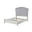 Grand lit en tissu Maverick et finition platine