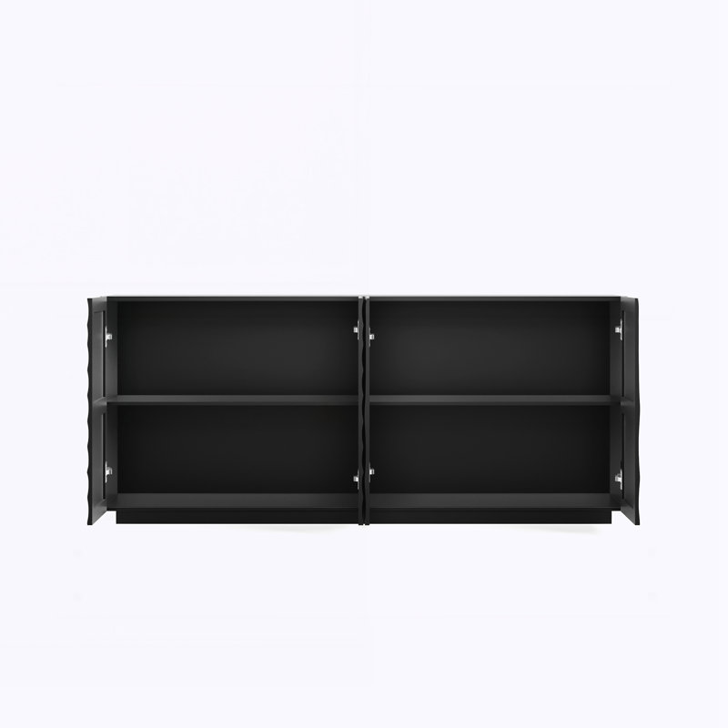 Buffet avec rangement 4 portes, Black