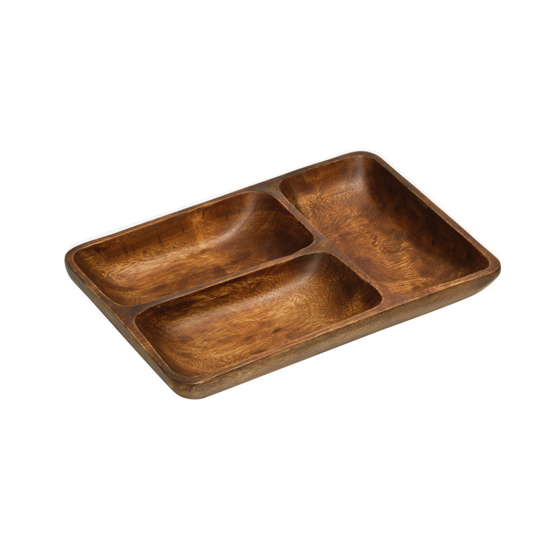 Alpen Home Flaherty Wood Divided Serving Dish