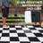 Outdoor Waterproof Plastic Straw Rug – Reversible Modern Checkered Patio, Deck, Porch, Balcony Floor Mat, Stain-Resistant Geometric Outdoor Carpet-162466296