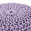 Pouf tricoté en coton lavande - ou coussin de sol capacité de poids de 200 lb