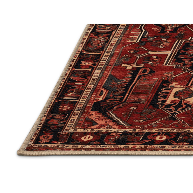 Tapis brun lavable à la machine, Carré 5 pi