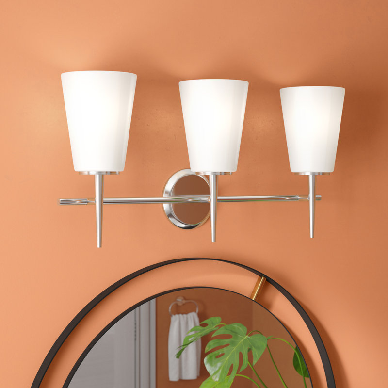 Erlandson 3 - Light Dimmable Vanity Light, Chrome, 9 W A19 Medium