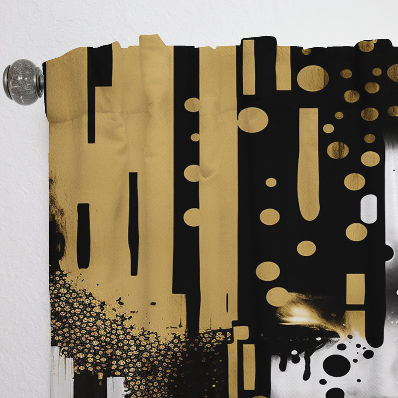 Golden Fluidity Of Womanhood IV - Modern Curtain - Velvet Room Darkening - 1 panel, 52" W x 84" L