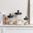 3 Piece Glass Apothecary Jar Canister with Black Lid