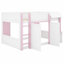 Lit mezzanine en bois avec rangement Playhouse