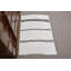 Tapis de porte turc chic fabriqué à la main dans des rayures crème et brunes pour un décor de vestibule bohémien