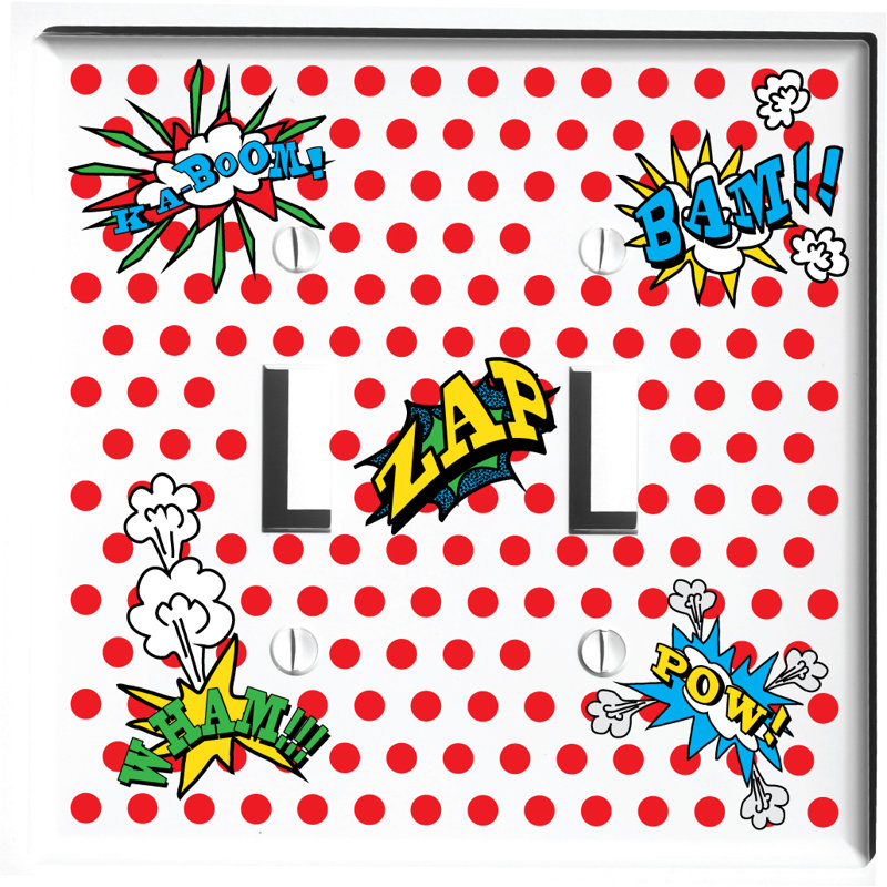 Comic Book 2-Gang Toggle Light Switch Wall Plate