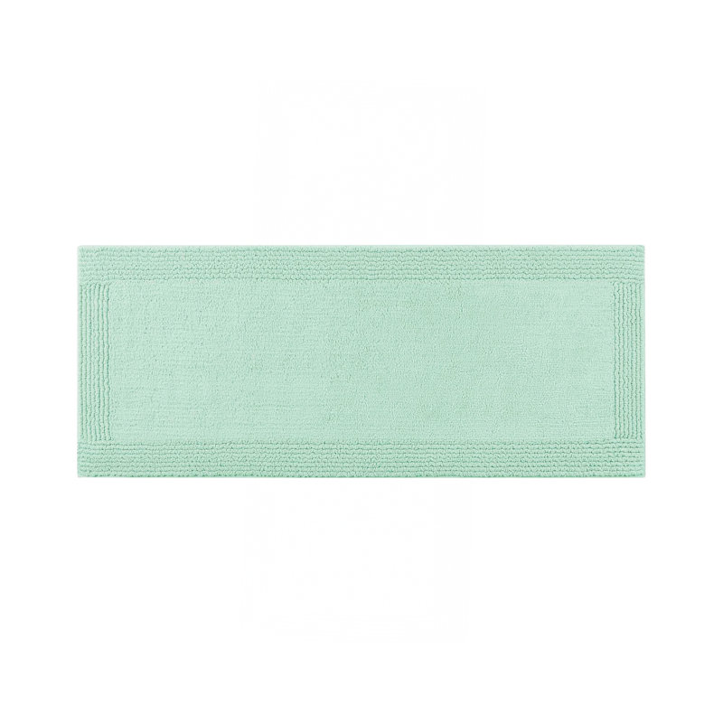 1 PCS 100% Cotton Tufted 3000 GSM Reversible Bath Rug Green, Rectangle 1'8" x 2'6"