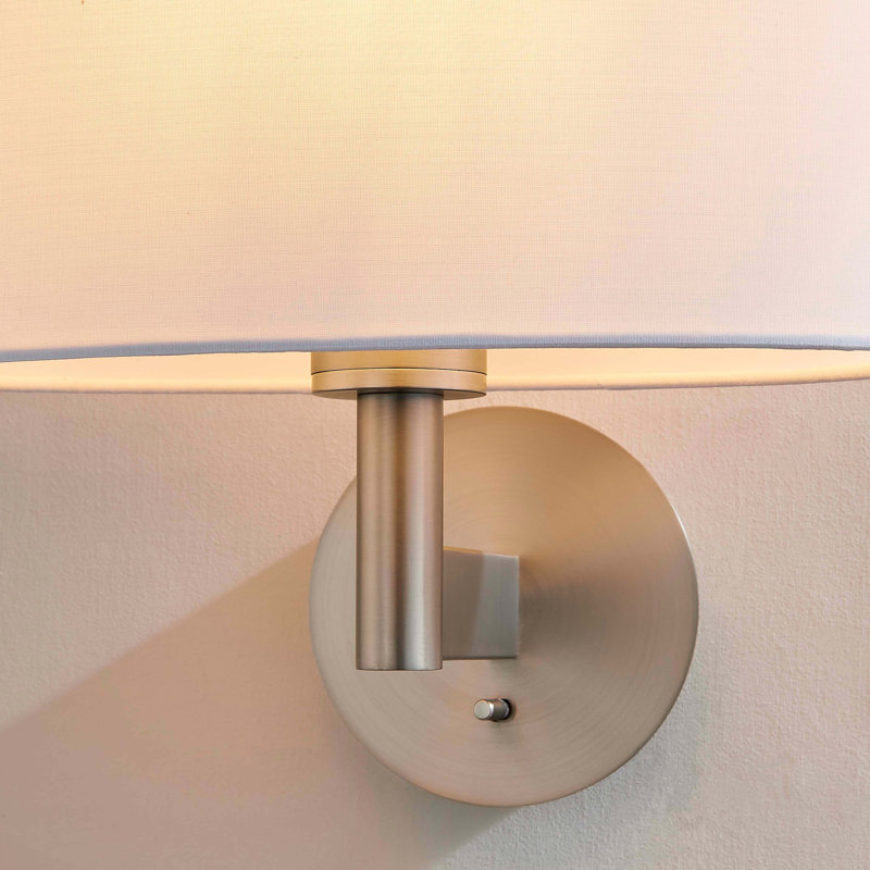 Caruthersville Armed Sconce, Matt Nickel, White