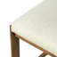 Ensemble de 2 tabourets de bar modernes en bois massif à hauteur de comptoir de 24 po, chaise d'îlot de cuisine rembourrée en lin-125536055