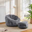 Fauteuil à billes en fausse fourrure de lapin avec repose-pieds Wilder-1525311620