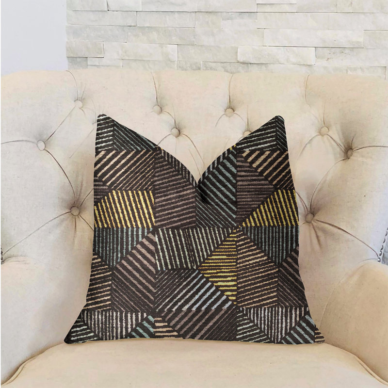Geometric Outdoor Reversible Throw Pillow, 22" x 22", Floor Pillow