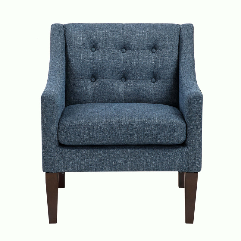 Clopton 26" Modern & Contemporary Accent Chair - Textured Accent Chair Removable Cushion Cover, Button-Tufted Back