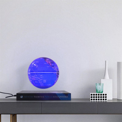 5.5" Magnetic Levitation Globe, LED Night Light & Floating Educational World Map Decor