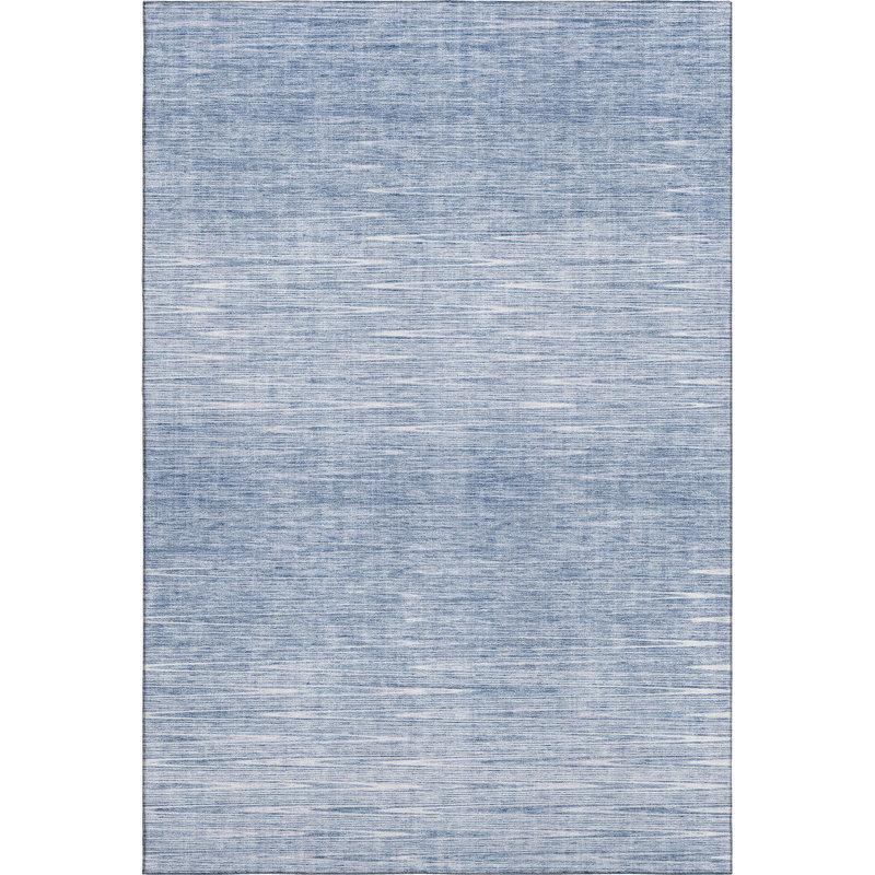 Premium Machine Washable Prisco Denim Rug, Rectangle 9' x 12'