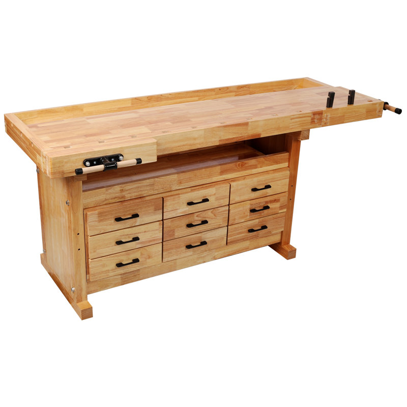 9 Drawer Butcher Block Workbench