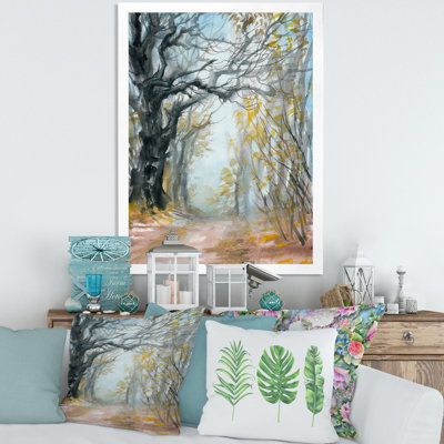 " Autumn Misty Forest " Watercolor Painting
