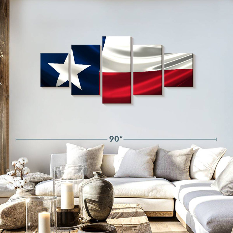 Windy Texas Flag, 30" H x 68" W