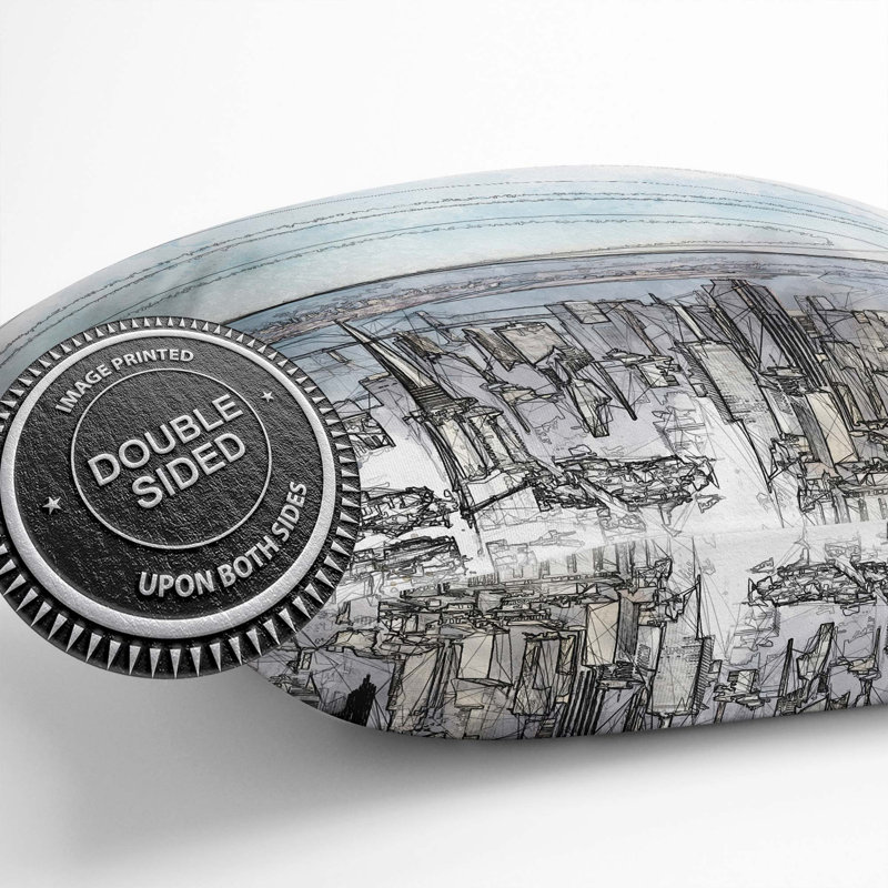 Abstract Square Cushion, 55cm H x 55cm W x 20cm D