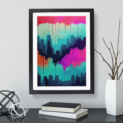 Colourful City Skyline No.2 Abstract - Single Picture Frame Painting