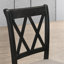 Ensemble de salle à manger 5 pièces, table à manger en épingle à cheveux avec 4 chaises à dossier croisé, noir riche-1004216818