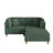 Seemab 3 - Piece Upholstered Hunter Green Corduroy Modular Sectional with Pillow Back and Removable Ottoman-300411960