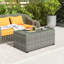 Outsunny Outdoor Coffee Table Tempered Glass Top 90 x 50 x 38cm Brown-440033197