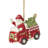 Santa In Fire Truck Ornament