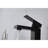 Pop - Up Drain And Single Handle Bathroom Faucet  Overflow , Matte Black Stainless, Splash Water Flow Sink In Black, Corrosion Design-122398769