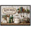 «Kitchen Cook With Love», reproduction de giclée sur toile encadrée-131636214-131636220