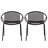 Set Of 2 Outdoor Patio Dining Chair, Stackable With Breathable Design, Modern Simple Art Style, Metal Legs And Plastic Backrest-1969636401