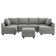 Nikitas U shaped Modular Sectional Sofa with Reversible Chaise