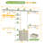 96'' Closet System with 5 Hanging Rods and 3 Wood Drawers-542201322