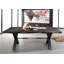 Iron Label Acacia Solid Wood Top Metal Base Dining Table-47530360-47530366