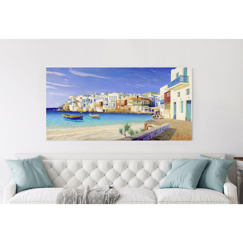 Mykonos by Adriano Galasso - Wrapped Canvas Print, 35 cm H x 70 cm W