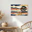 «Earth Tone Trees Moon», art mural sur toile à motif de paysage-133057396