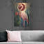 «Flamingo and Tulip Abstract» par Momart, art mural en métal-537852629