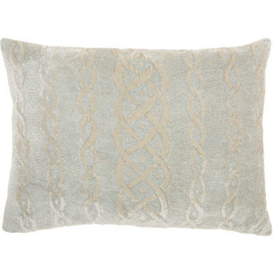  Coussin géométrique bleu turquoise / beige