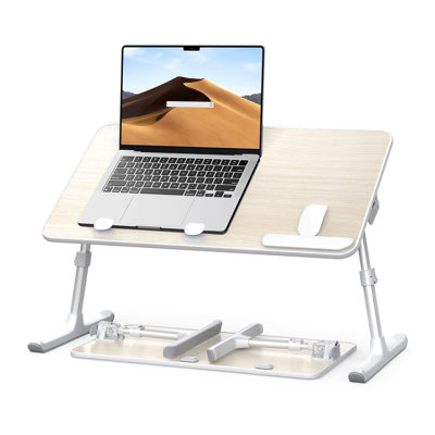 Laptop Desk For Bed, Lap Desks Bed Trays For Eating Writing, Adjustable Computer Laptop Stand, Foldable Lap Table In Sofa And Couch(23.6 X 13Teak -  Inbox Zero, E92FD6AE61044B67963796C828D3232D